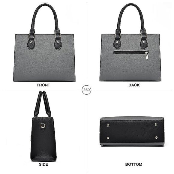 Crossbody Purses and Handbags for Women Liz Grey - Black - Picture 4 of 8